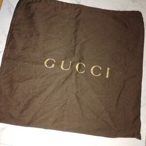 Gucci Brown Bag with Gold Logo Dust Bag With Draw String